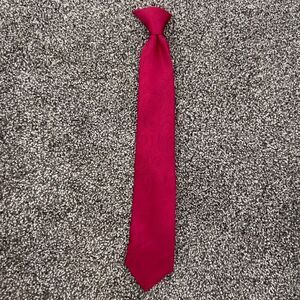 Boys Red Paisley Patterned clip on Tie